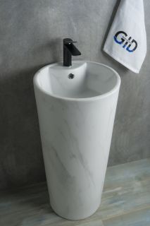 Раковина Gid Nb131ws 81111 накладная под камень матовый 40x40x84